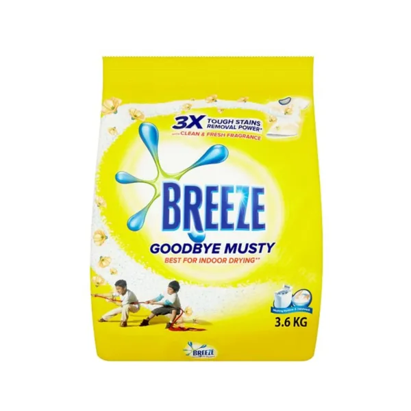 Breeze Detergent Powder Goodbye Musty 3.6Kg - Image 1