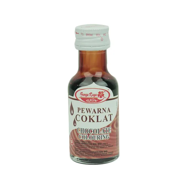 Bunga-Raya-Chocolate-Colouring-25ml.jpg Bunga Raya Pewarna Coklat Chocolate Colouring (2x25ml) - Image 1