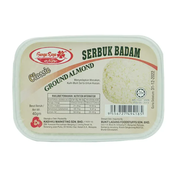 Bunga-Raya-Ground-Almond-40g.jpg Bunga Raya Classic Ground Almond Serbuk Badam 40g - Image 1