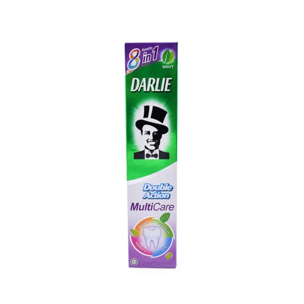 Darlie-Double-Acion-Multicare-180gm.jpg Darlie Double Action Multi Care 8in1 Mint Tooth Paste 180g - Image 1