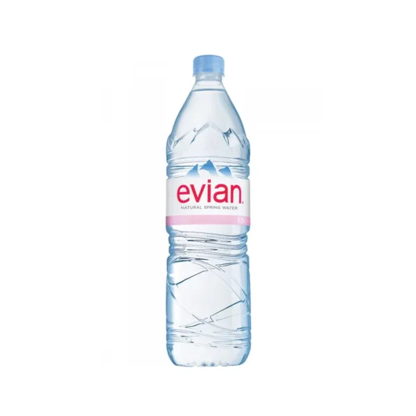 Evian Natural Mineral Water 1.5lit (Pack Of 8Pcs) Carton - Image 1