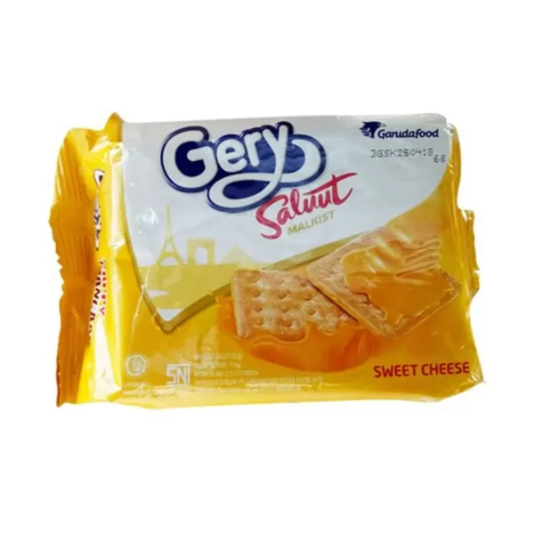 Gery-Saluut-Sweet-Cheese.jpg Gery Saluut Malkist Sweet cheese Garudafood (2pcs x 110gm) - Image 1