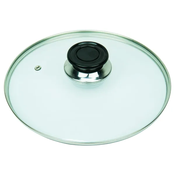 Glass-cover-with-lid1.jpg Saracook Tempered Glass Lid Cover 24cm - Image 1
