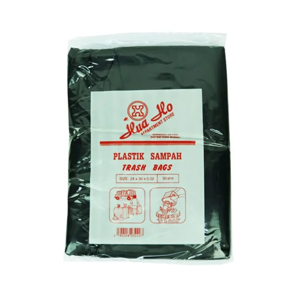 Hua-Ho-Trash-Bag-24x30x0.02-30s.jpg Hua Ho Department Store Plastic Sampah Trash Bags 24x30x0.02-30Pcs - Image 1
