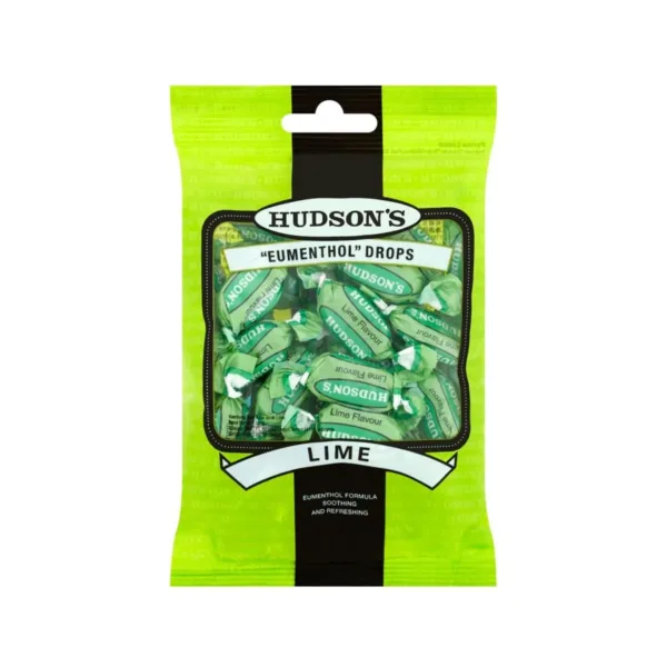 Hudson-Lime-100g.jpg Hudson’s “Eumenthol” Drops Lime (2pcs x 100g) - Image 1