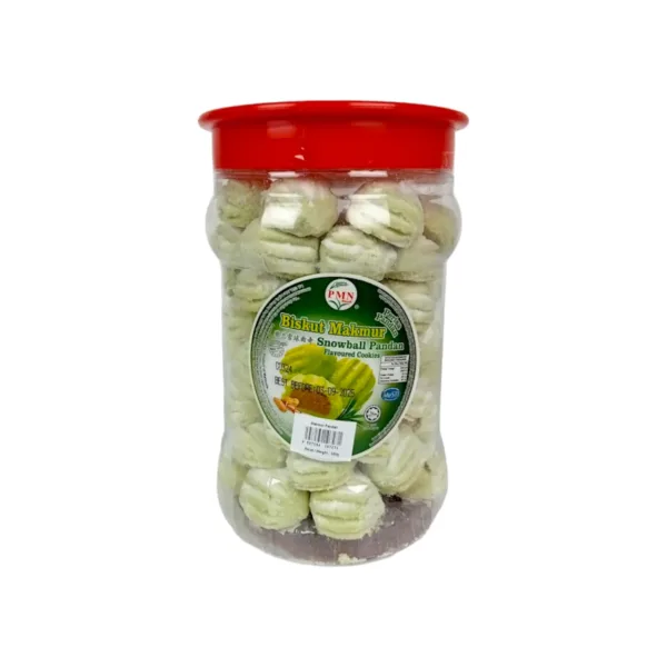 PMN Snowball Pandan Flavoured Cookies - 580g - Image 1