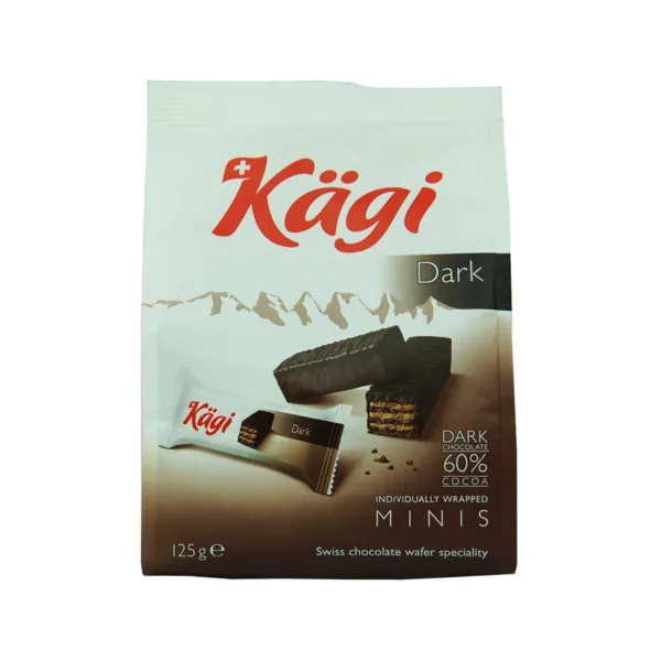 Kagi-Minis-Dark-Chocolate-Wafer-Biscuits-125g.jpg Kagi Dark Chocolate Individually Wrapped Minis 125g - Image 1