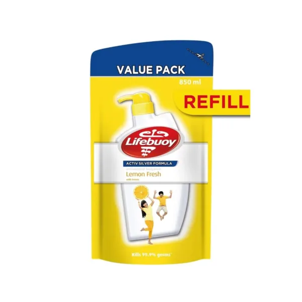 LIfebuoy-Body-Wash-Refill-Lemon-Fresh-850ml.jpg Lifebuoy Antibacterial Bodywash - Lemon Fresh Refill 800ml - Image 1