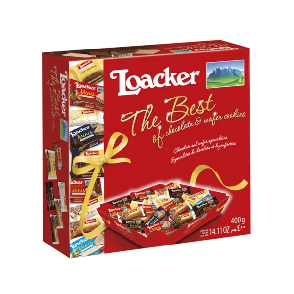 Loacker-the-best-of-chocolate.jpg Loacker The Best of Chocolate & Wafer Cookies 400gm - Image 1