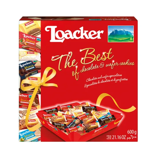 Loacker The Best of Chocolate & Wafer Cookies 600Gm - Image 1