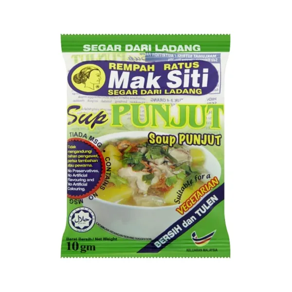 Mak-Siti-Sup-Punjut.jpg Rempah Ratus Mak Siti Segar Dari Ladang Sup Punjut Vegetarian (2pcs x 10g) - Image 1