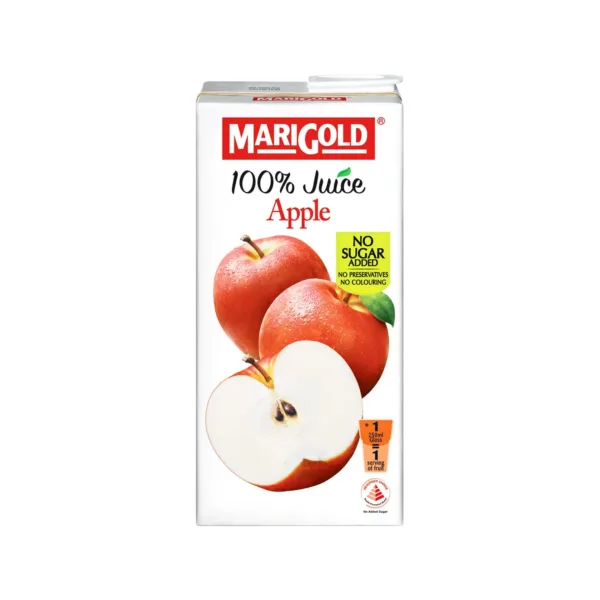 Marigold 100% Juice Apple No Sugar Added 1lit - Image 1