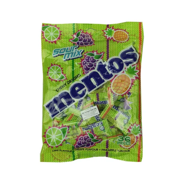 Mentos Chewy Dragees Sour Mix 36Pcs (x2) - Image 1