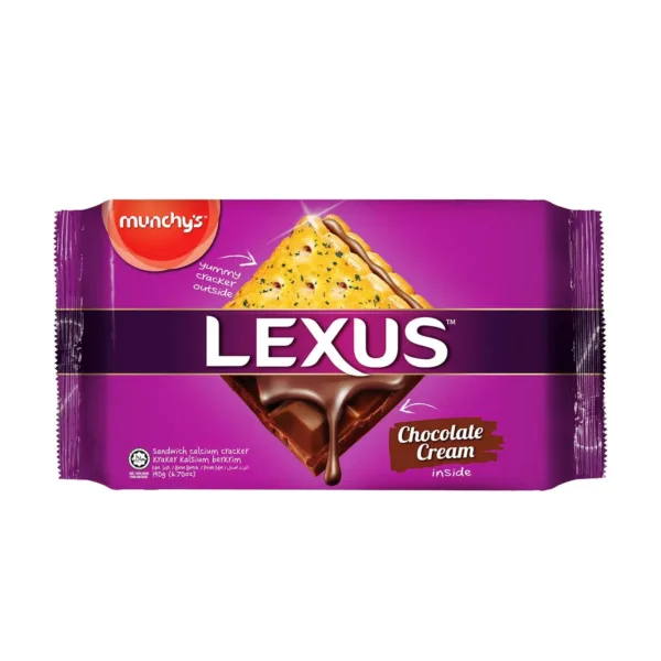 Munchys Lexus Chocolate Cream Cracker 190g - Image 1