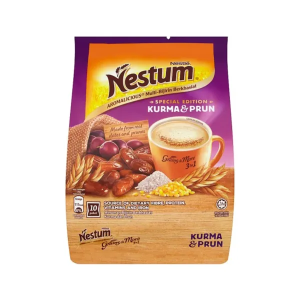 Nestle Nestum 3In1 Aromalicious Multi-Bijirin Berkhasiat Kurma&Prun 10Pcsx28g - Image 1