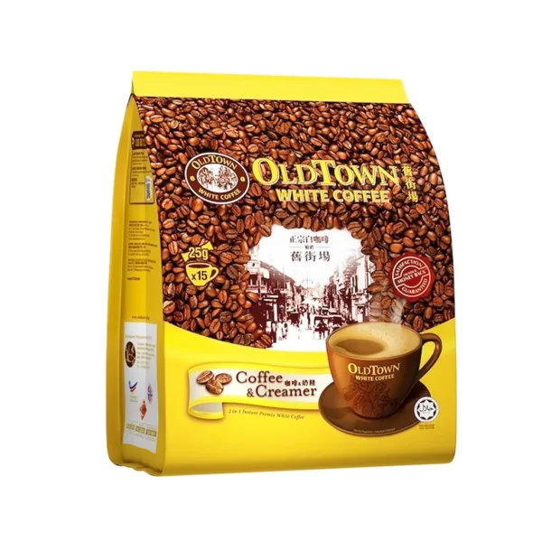 Old-town-white-coffee-coffee-creamer.jpg Old Town 2In1 White Coffee Coffee & Creamer 15Pcsx25g - Image 1