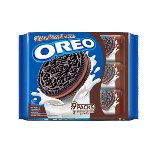 Oreo-Chocolate-creme-256.5gm.jpg Oreo Chocolate Creme 9 x 27.6g - Image 1