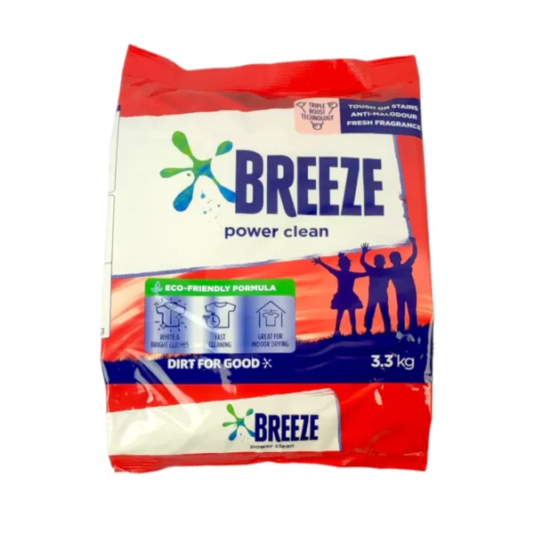 Breeze Detergent Powder Power Clean 3.3Kg - Image 1