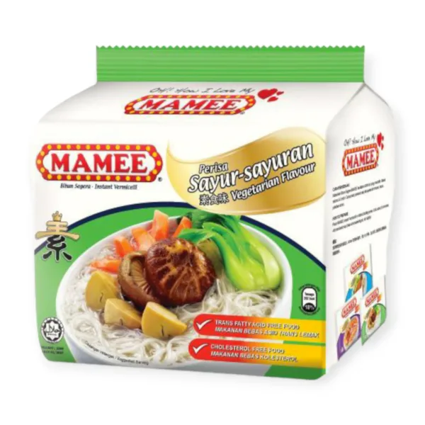PhotoRoom-20230622_181949_2.png Mamee Instant Vermicelli Perisa Sayur-Sayuran Vegetarian Flavour - 5x58g - Image 1
