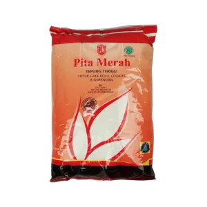 Pita Merah Tepung Terigu Untuk Cake Bolu,Cookies&Gorengan Cake Flour 1kg