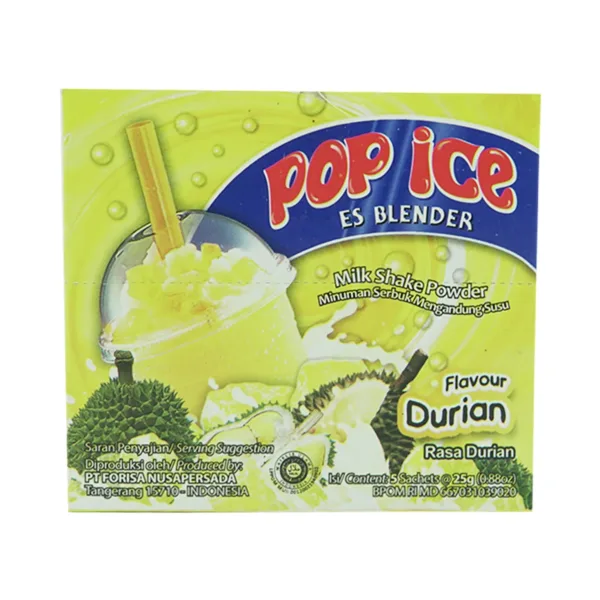 Pop ice Es Blender Milk Shake Powder Flavour Durian 25g - Image 1