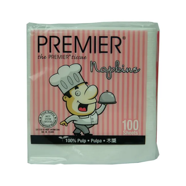 Premier Napkins Tissue 100 Sheets - Image 1