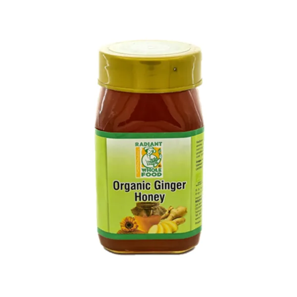 Radiant Whole Food Organic Ginger Honey 500g - Image 1