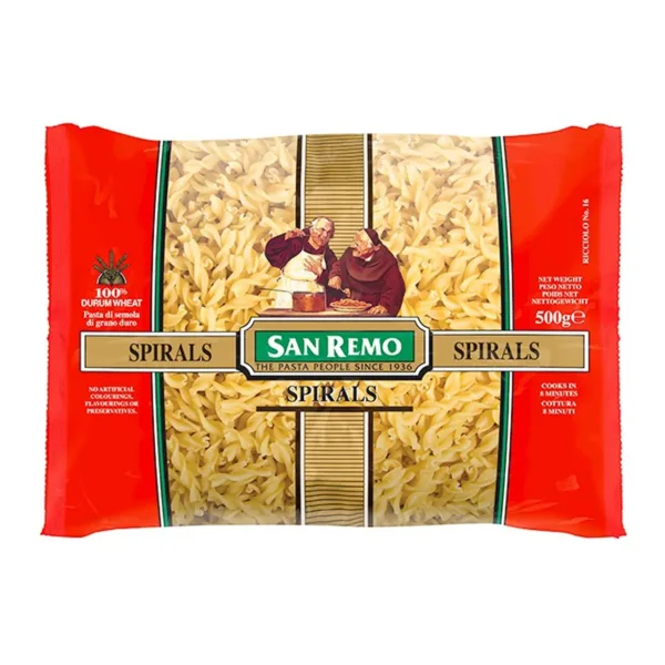San Remo Pasta Spirals 500g - Image 1