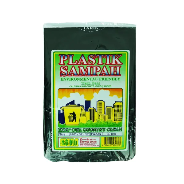 Sim-Wee-Siang-Trash-Bags-30x39x0.025-30s.jpg Wee Siang Plastik Sampah Environmental Friendly Trash Bags Calcium Carbonate Added 30″x39″x0.025-30Pcs - Image 1