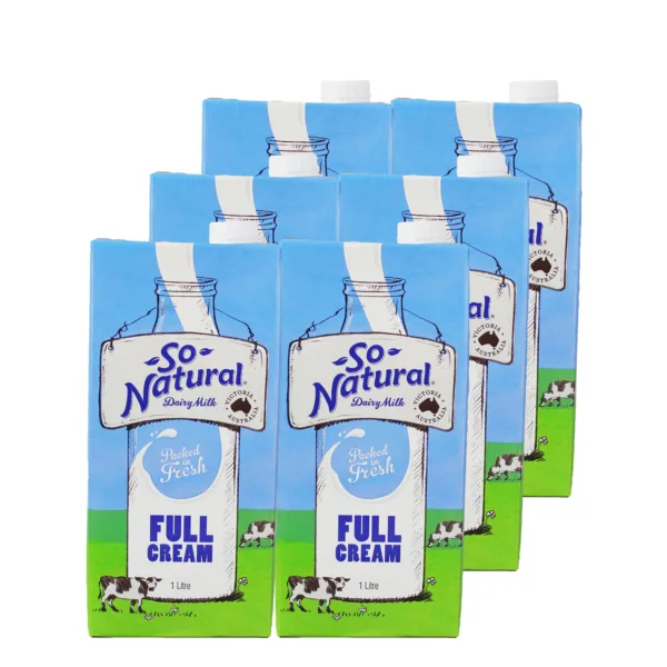 So Natural Full Cream Milk UHT Tetra Pack 1 Ltr - Image 2