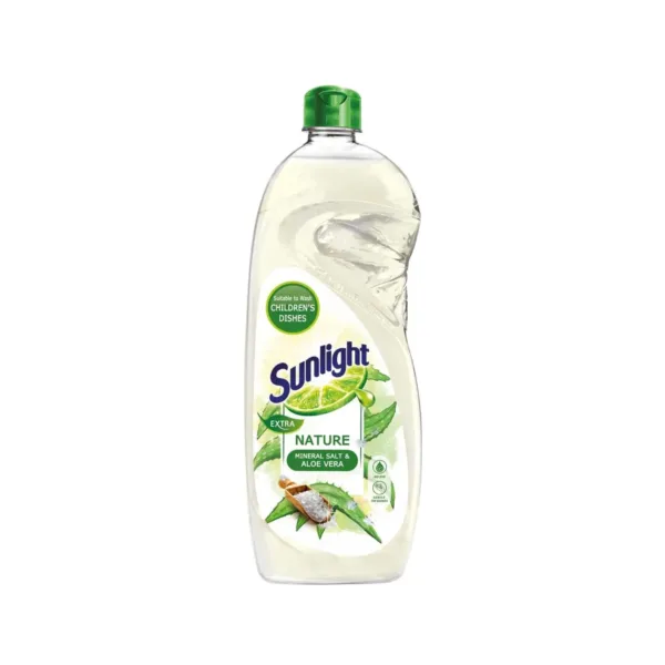 Sunlight-NAture-Mineral-Salt-aloe-vera-1ltr.jpg Sunlight Nature Mineral Salt&Aloe Vera Dishwashing Liquid - 800ml - Image 1