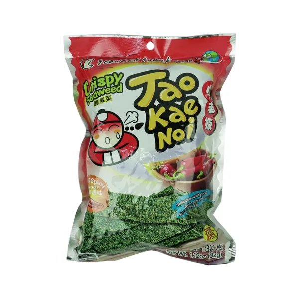 Tao-kae-noi-crispy-seaweed-hotspicy-32g.jpg Tao Kae Noi Crispy Seaweed Hot&Spice Flavour 32g - Image 1