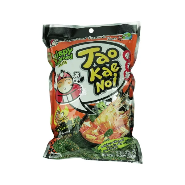 Tao-kae-noi-crispy-seaweed-tum-yum-goong-32g.jpg Tao Kae Noi Crispy Seaweed Tom Yum Goong Flavour 32g - Image 1