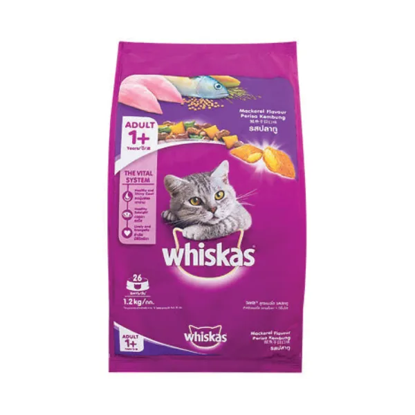 Whiskas-Mackerel-Flavour-1.2Kg.png Whiskas Mackerel Flavour 1.2Kg - Image 1