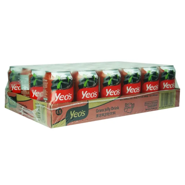 Yeo's Grass Jelly Drink No Added Flavouring 24x300ml - Image 1