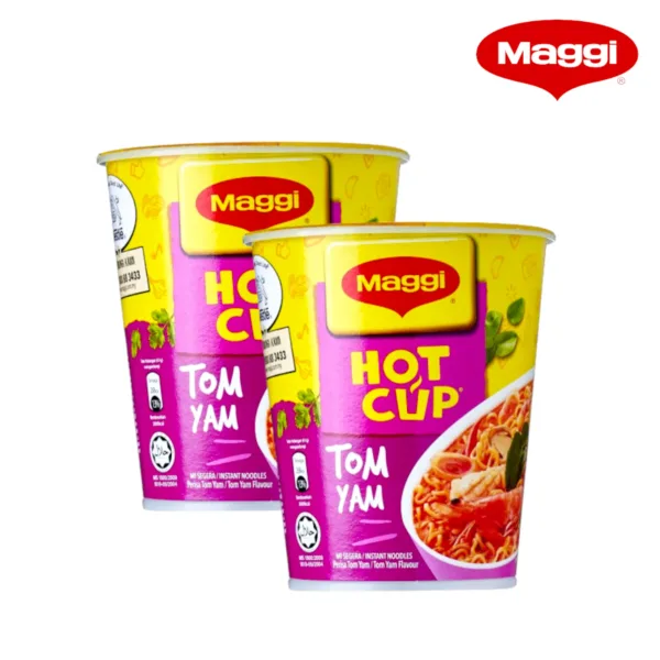image-PhotoRoom-2023-12-29T204452.528.png Maggi Hot Cup Tom Yam 57g - 2Pcs - Image 1