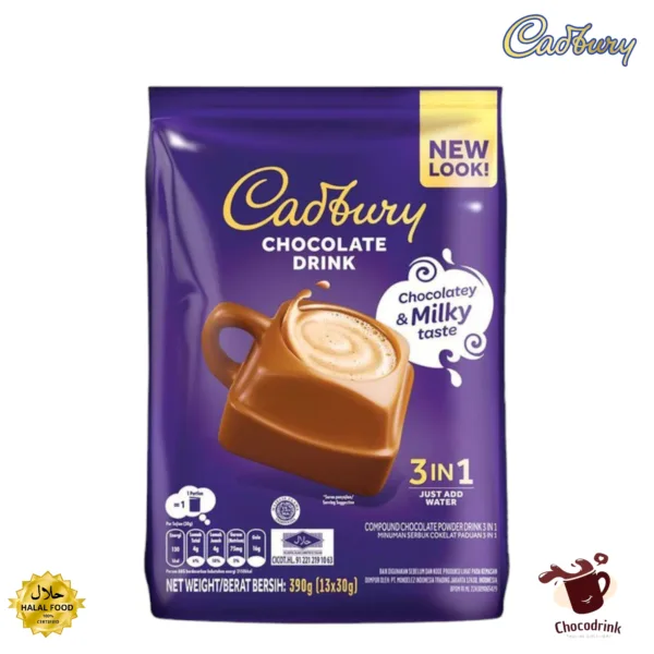 Cadbury 3 in 1 Hot Chocolate Drink 15x30g - Image 1