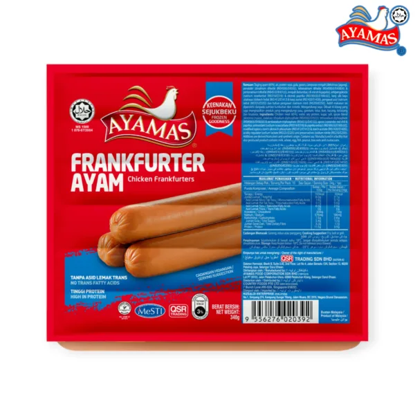 image-PhotoRoom-2024-01-11T192950.331.png Ayamas Chicken Frankfurther - 340g - Image 1