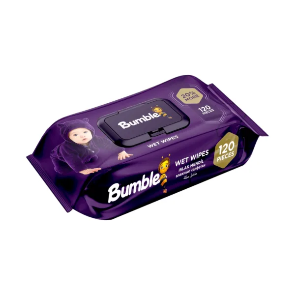image-Photoroom-2024-05-02T123232.360.png Bumble Wet Wipes (Baby) - 120Pcs - Image 1