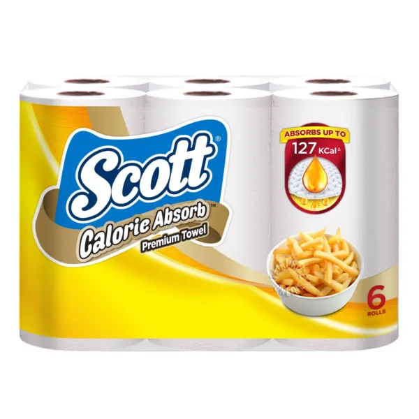scott-PhotoRoom-2.png Scott Calorie Absorb Premium Kitchen Towel 6 Roll - Image 1