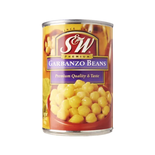 sw-garbanzo-Beans-425g.jpg S&W Garbanzo Beans Premium Quality & Taste 439g - Image 1