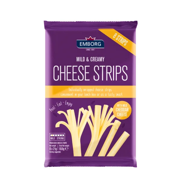 Emborg Mild & Creamy Cheese 8 Strips - 168g - Image 1