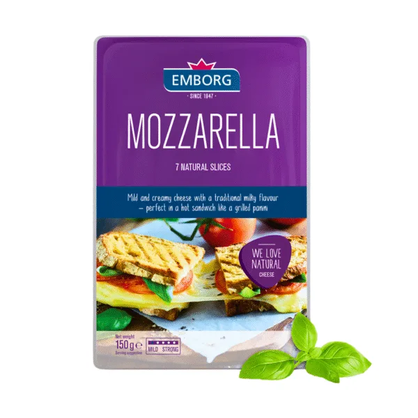Emborg Mozzarella Cheese Slices - 150g Emborg Mozzarella Cheese Slices - 150g - Image 1