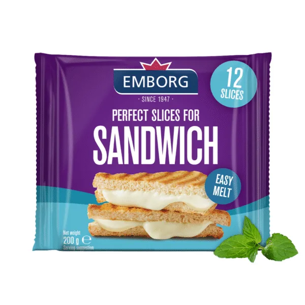 Emborg Perfect Slices For Sandwich Cheese 12 Slice - 200g - Image 1
