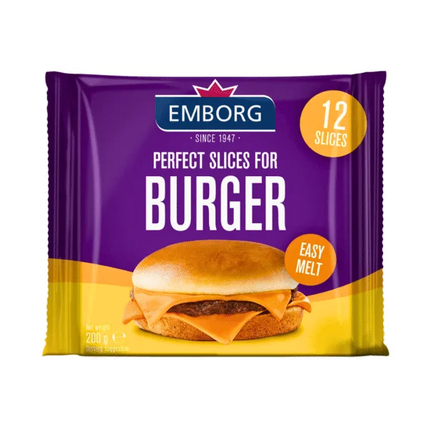 Emborg Perfect Slices For Burger 12 Slices - 200g - Image 1