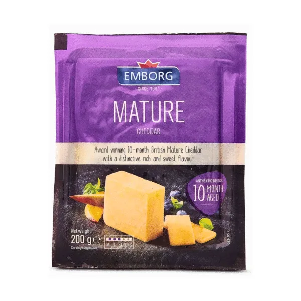 Emborg Nature Cheddar cheese - 200g Emborg Mature Cheddar cheese - 200g - Image 1