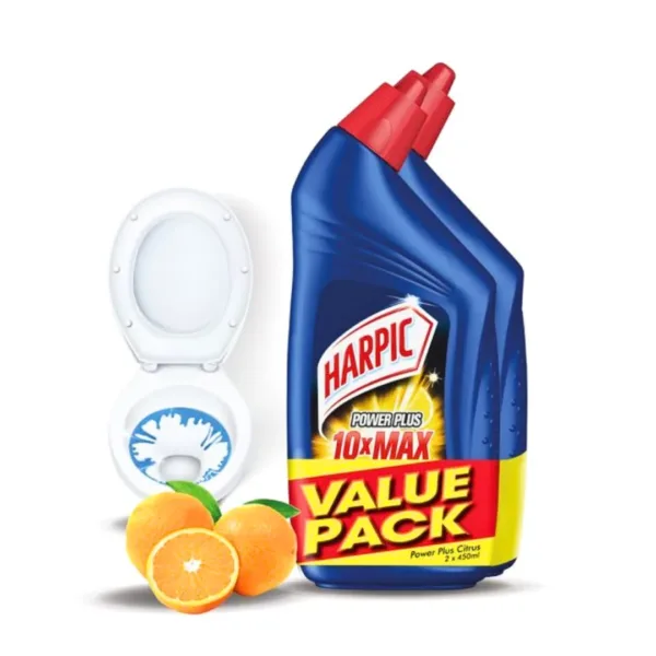 Harpic Power Plus 10XMax Clean Citrus Value Pack - 2X450ml Harpic Power Plus 10XMax Clean Citrus Value Pack - 2X450ml - Image 1