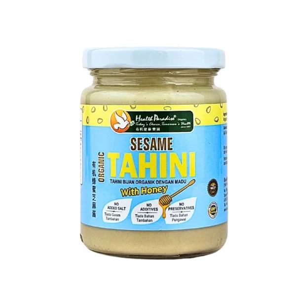 Untitled design (69) Health Paradise Organic Sesame Tahini with Honey - 175g - Image 1