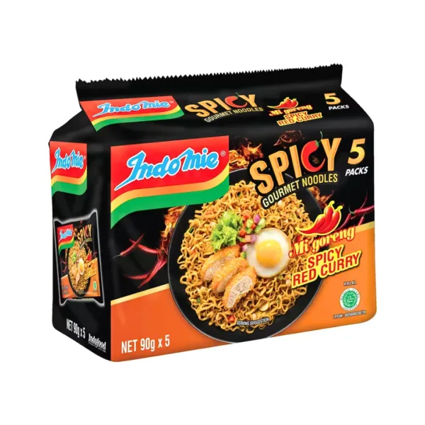 Indomie Mi goreng Spicy Gourmet Noodles - 90g * 5Pcs - Image 1