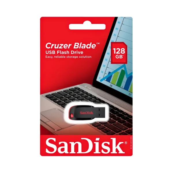 SandDisk Cruzer Blade USB Flash Drive - 128GB SandDisk Cruzer Blade USB Flash Drive - 128GB - Image 1